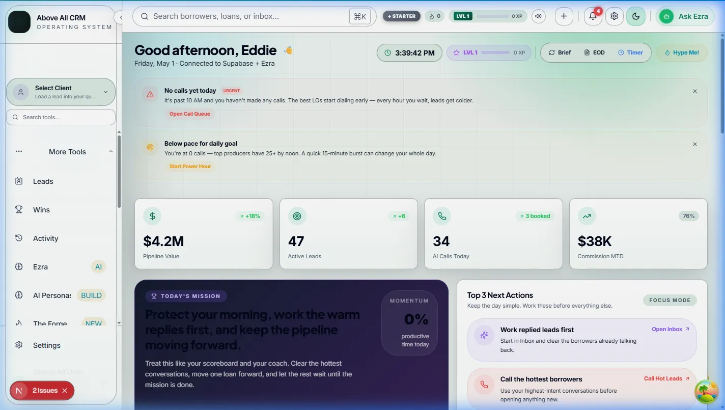 Dashboard screenshot